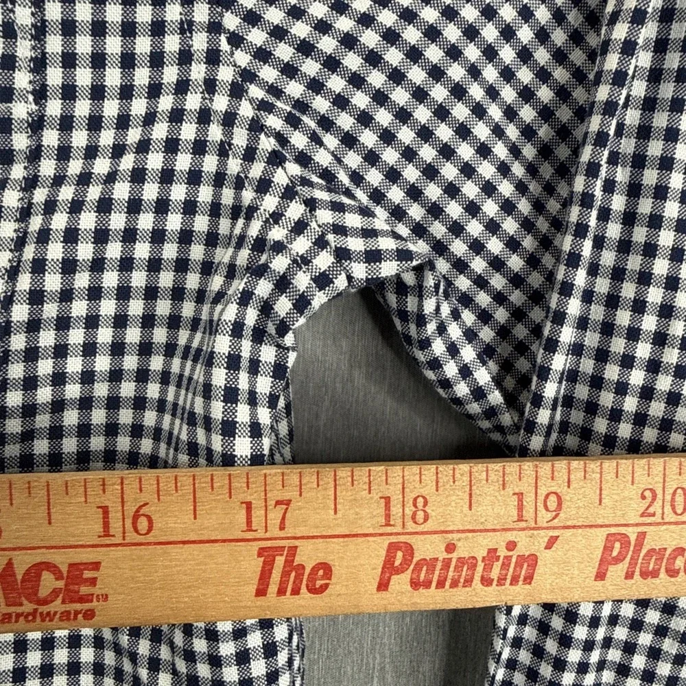 Banana Republic Mens Large Untucked Blue Checked  XS Button Down Long Sleeve NWT